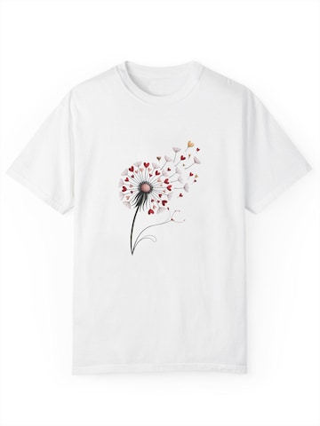 GORHEY Shirt 'Women's Summer Short-Sleeve Shirt with Dandelion Print Tees' in Wit
