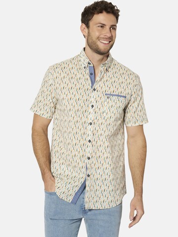 BABISTA Regular fit Button Up Shirt 'Marvio' in White: front