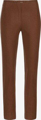 STEHMANN Slim fit Pants 'Ina' in Brown: front