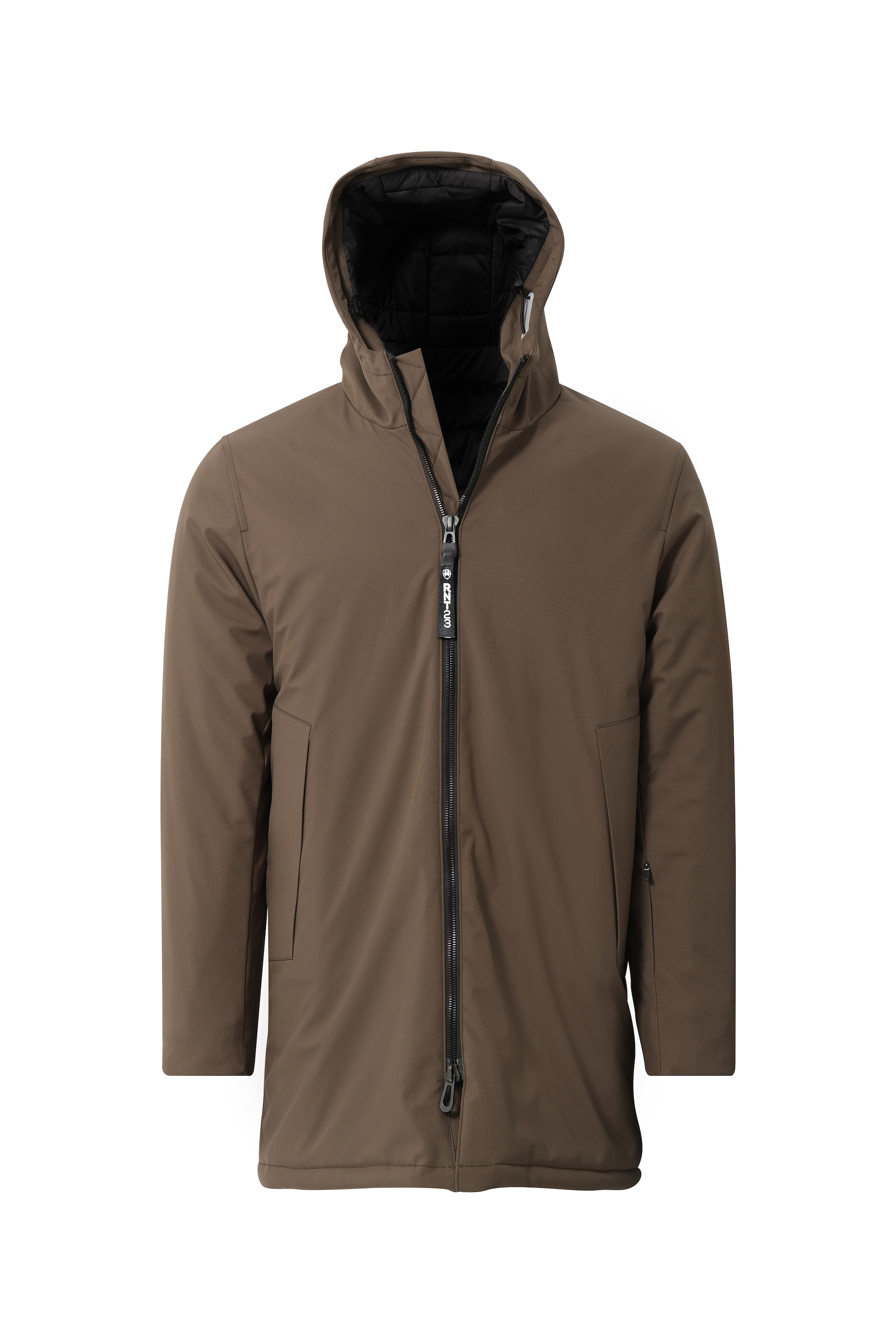 Ron Tomson Winterjacke, Model trägt Größe M in Grün: Vorderseite