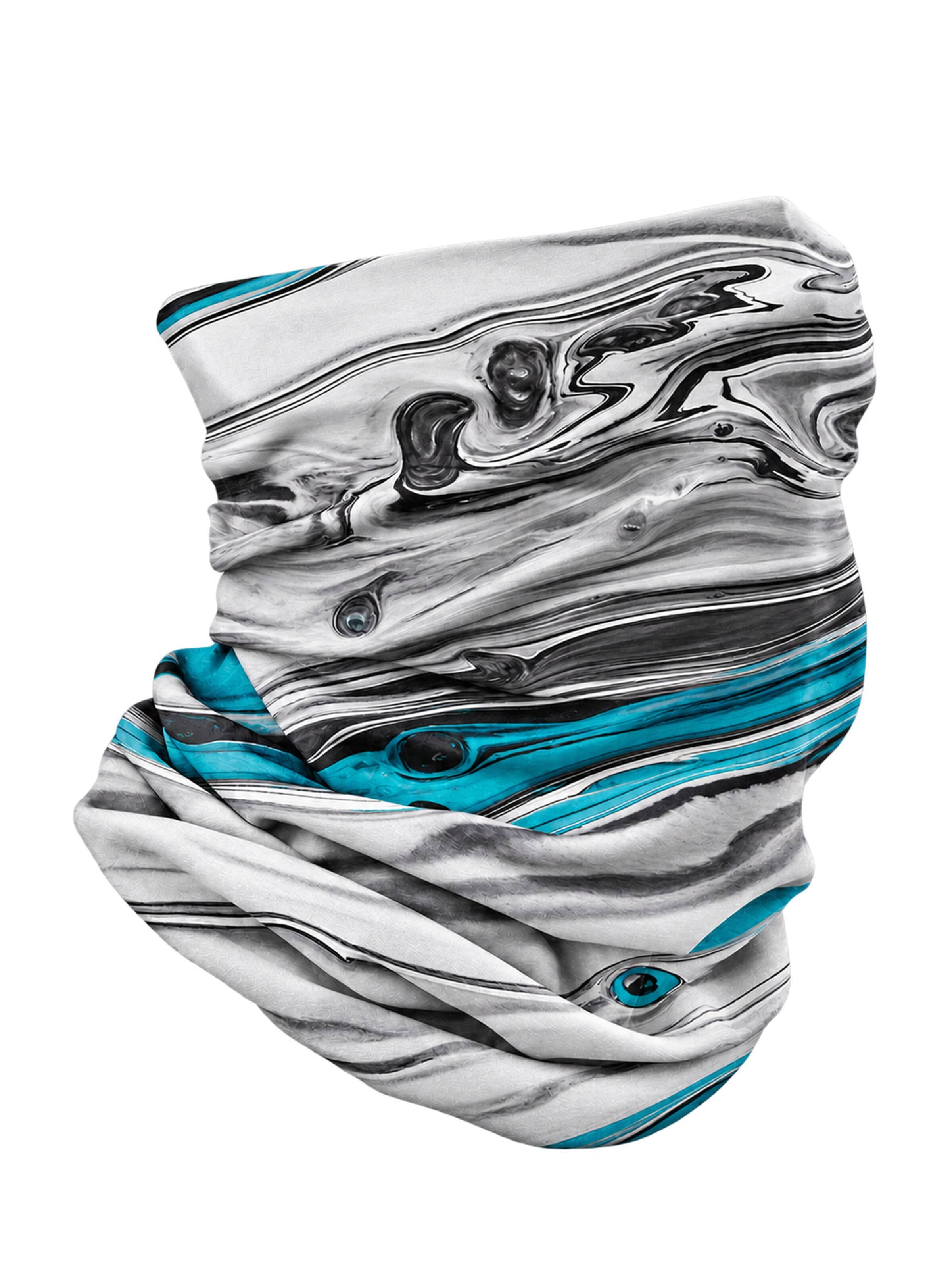 Rune Sports scarf 'The Artisan Canvas | Seamless Ice Silk Expression Gaiter' in White: front