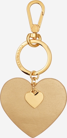 Coccinelle Key Ring in Gold: front