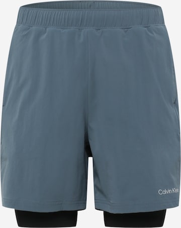 Regular Pantalon de sport Calvin Klein Sport en bleu : devant