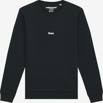 Sweat-shirt ' Nope ' Watapparel en noir : devant