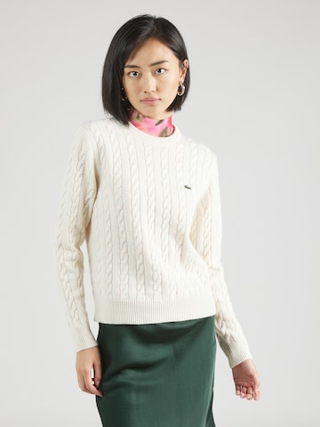 LACOSTE Sweater in White: front