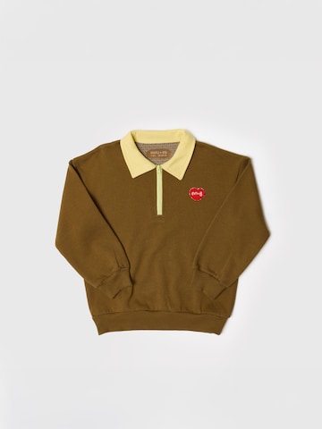 Maru + Bo Sweatshirt 'TWO-TONE POLO LOVES YOU SWEATSHIRT'‌‌‌‌ in Braun: Vorderseite