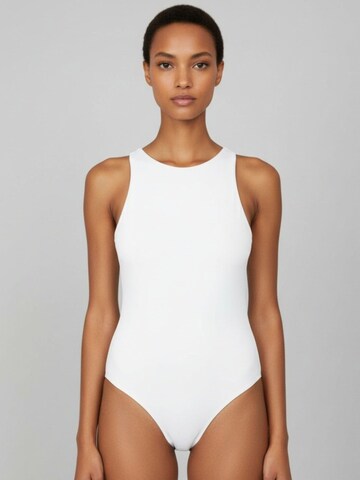 Bigdart Shirt Bodysuit in White: front