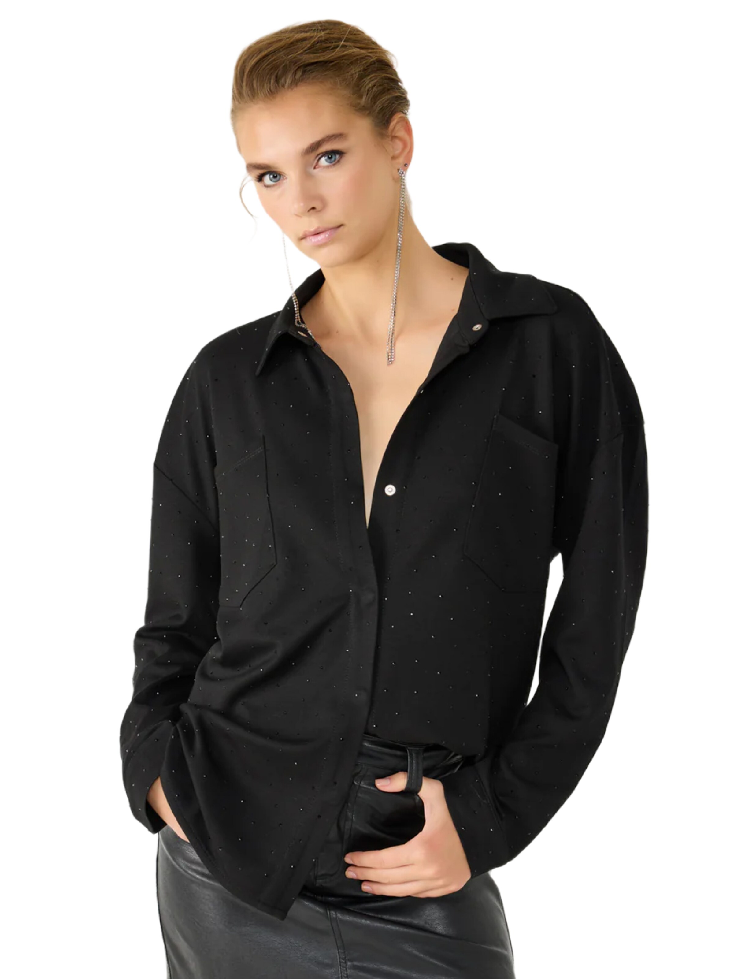 No Matter What Blouse in Black: front