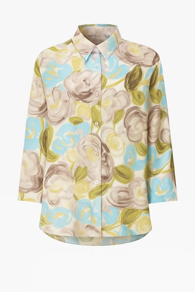 Touche Prive Blouse in Beige / Turquoise / Greige / Green, Item view