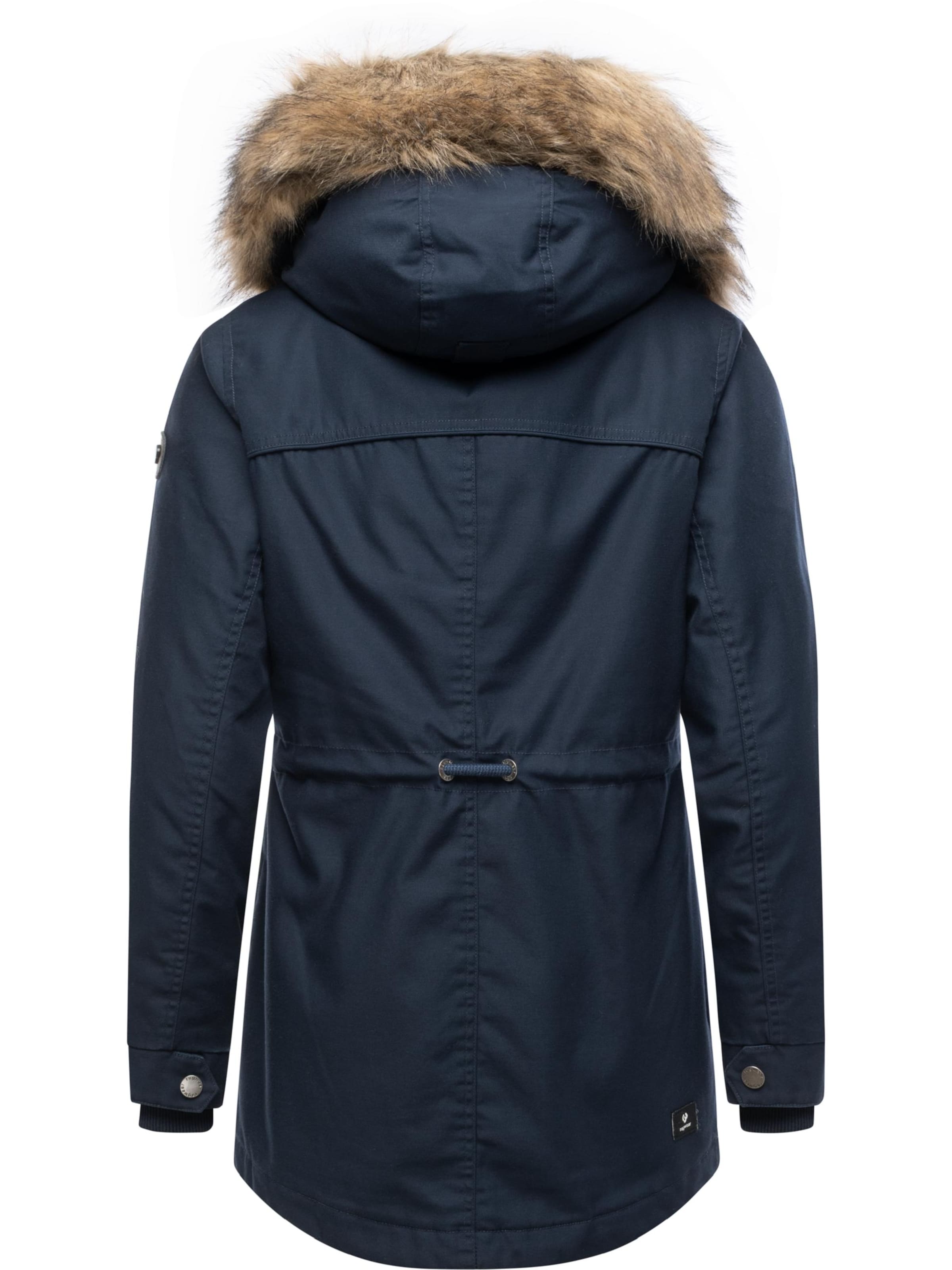 Ragwear Winterparka 'Tawny Short' in Blauw