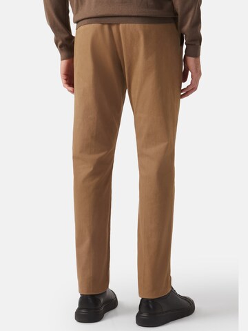 Boggi Milano Normalny krój Spodnie w kant w kolorze brązowy