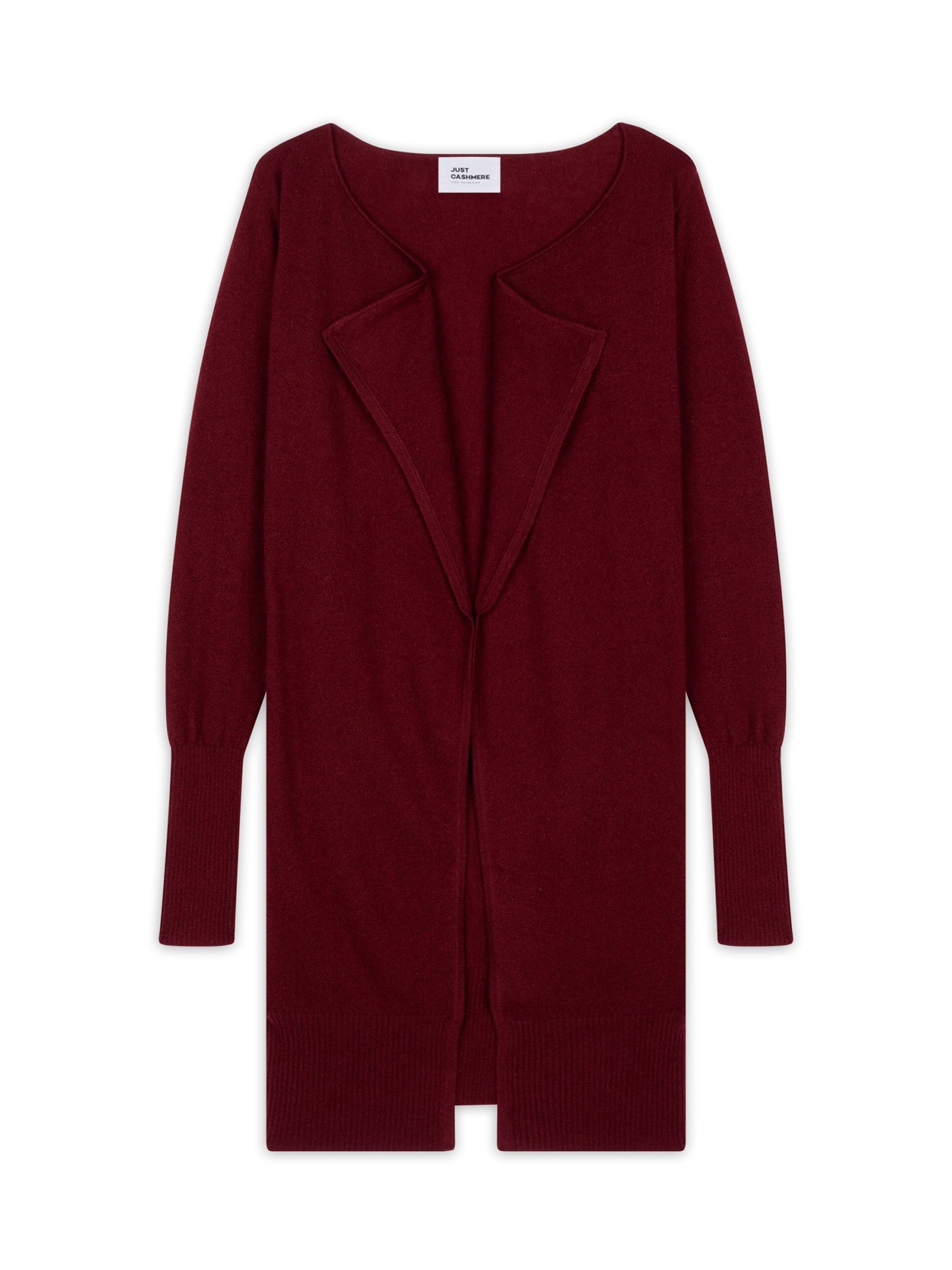 JUST CASHMERE Kofta 'Brooke' i röd: framsida