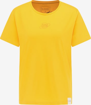 SOMWR Shirt 'THE PLANET#S HERE' in Yellow: front