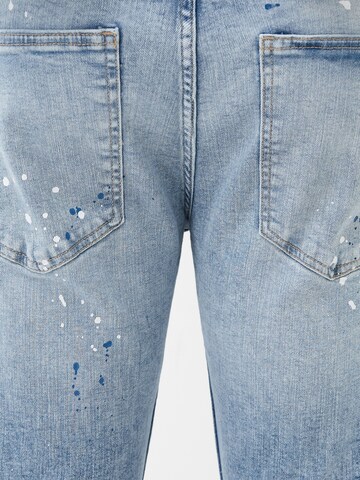 Regular Jeans de la Bershka pe albastru