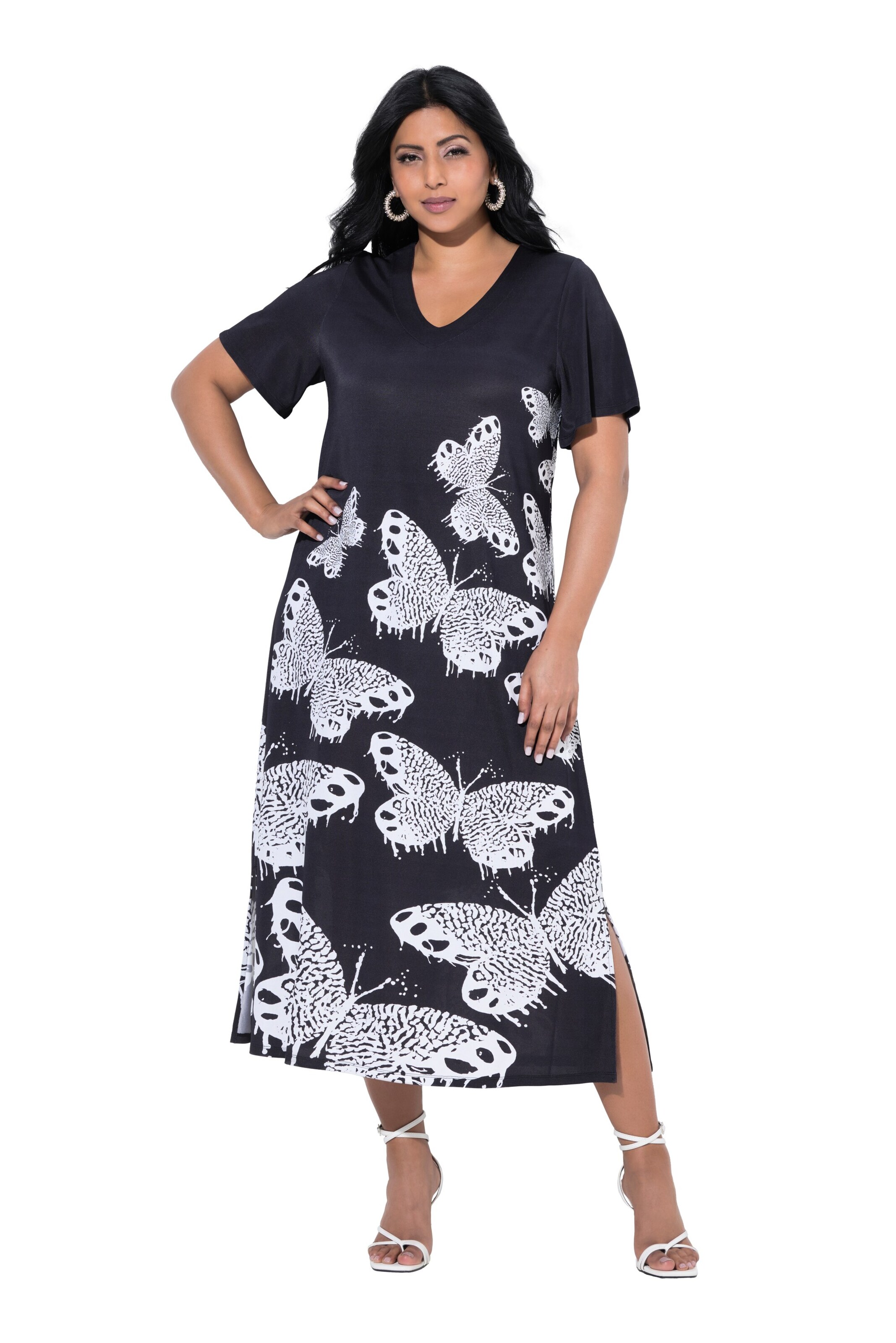 Ulla Popken Kleid in Schwarz: Vorderseite