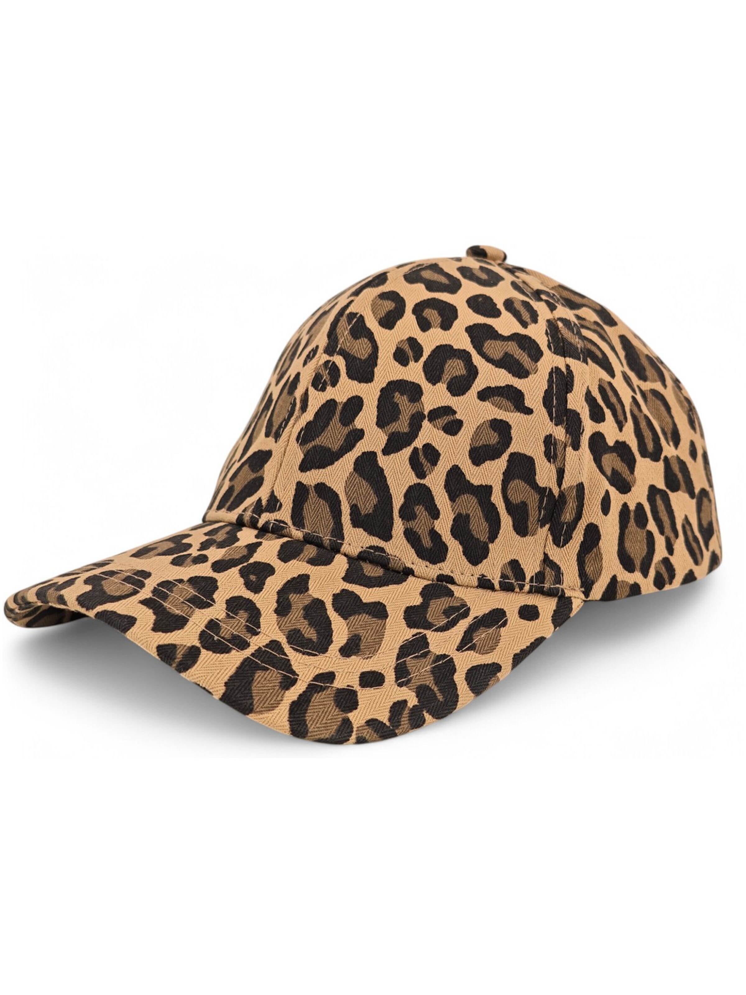 styleBREAKER Cap 'Baseball Cap mit Leo Muster'‌‌‌‌‌ in Braun: Vorderseite