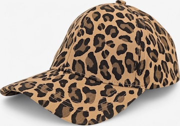 styleBREAKER Cap 'Baseball Cap mit Leo Muster' in Braun: Vorderseite