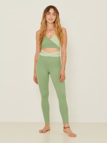 ABOUT YOU x Sofia Tsakiridou Skinny Leggings 'Alea' in Green