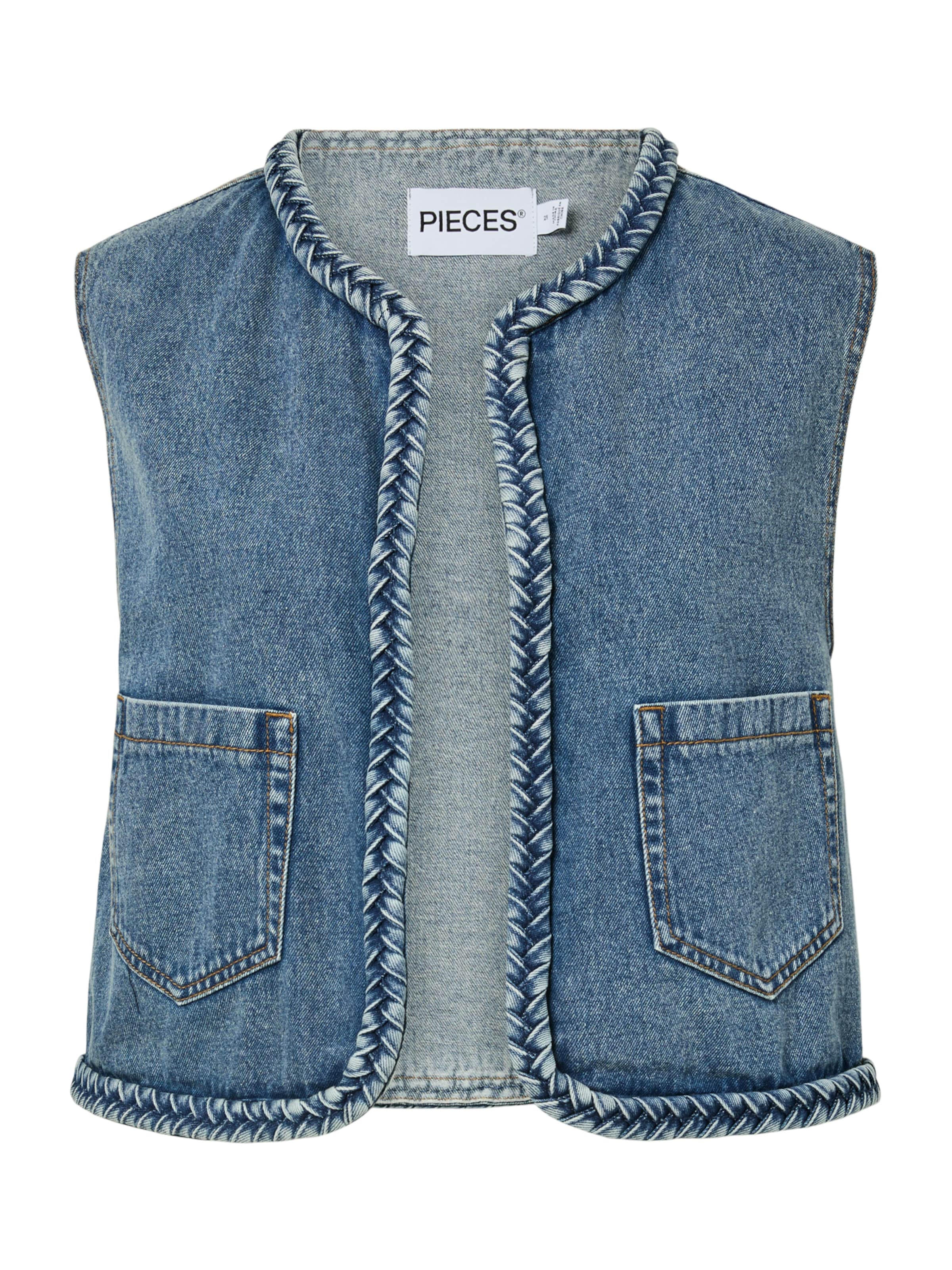 Gilet 'PCBELL' di PIECES in blu: frontale