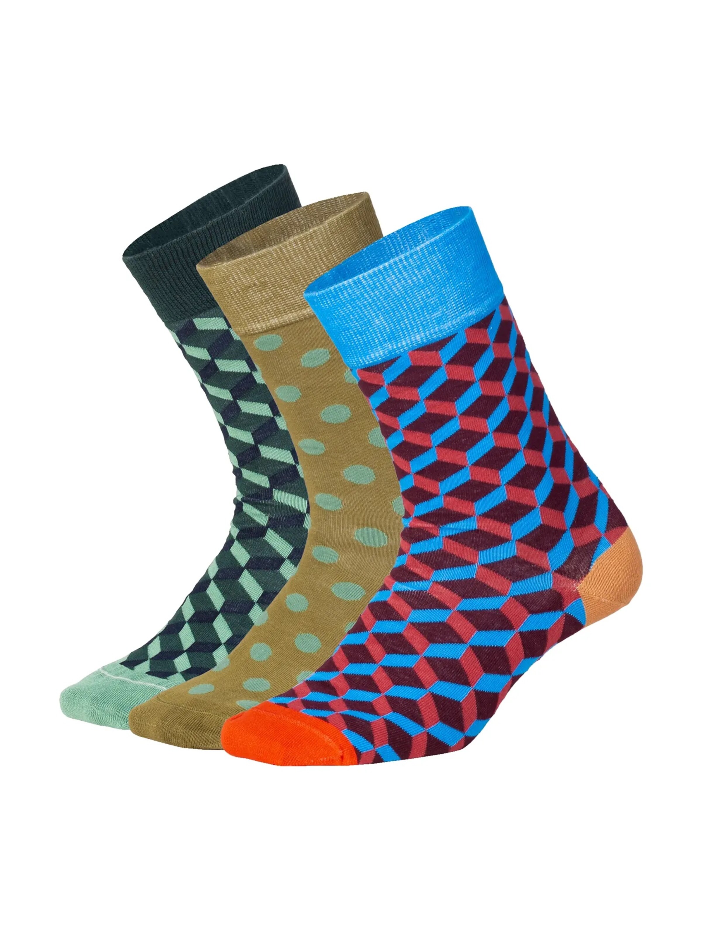 DillySocks Socken 'Dicing Around' in Grün: Vorderseite