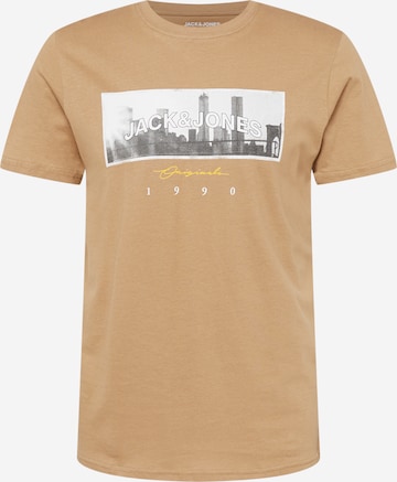 JACK & JONES T-Shirt 'FRIDAY PHOTO' in Beige: predná strana