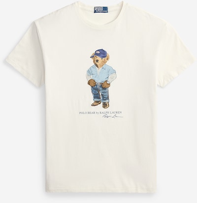 Polo Ralph Lauren Majica u safirno plava / plavi traper / brokat / bijela, Pregled proizvoda