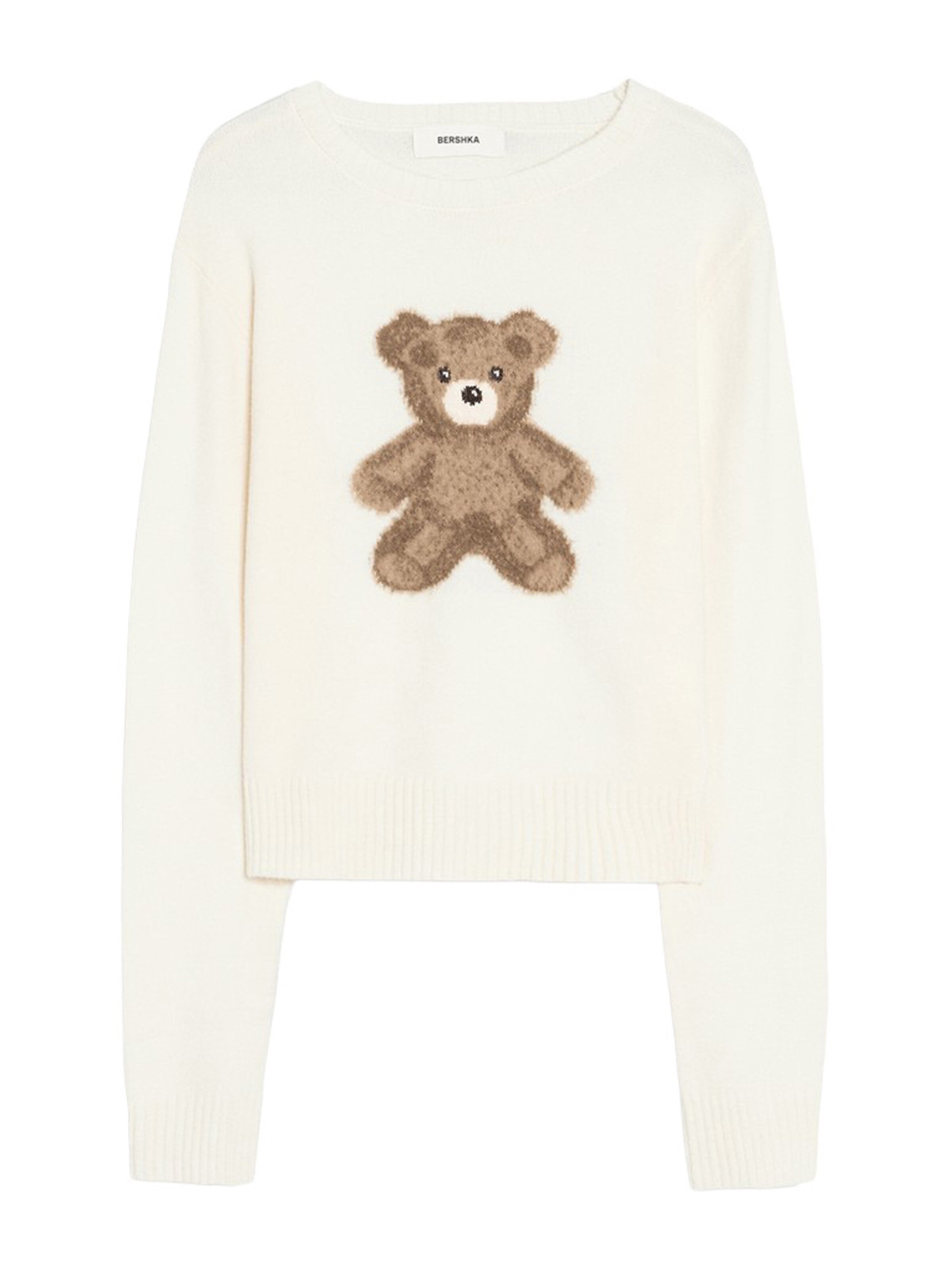 Bershka Sweater in Beige: front