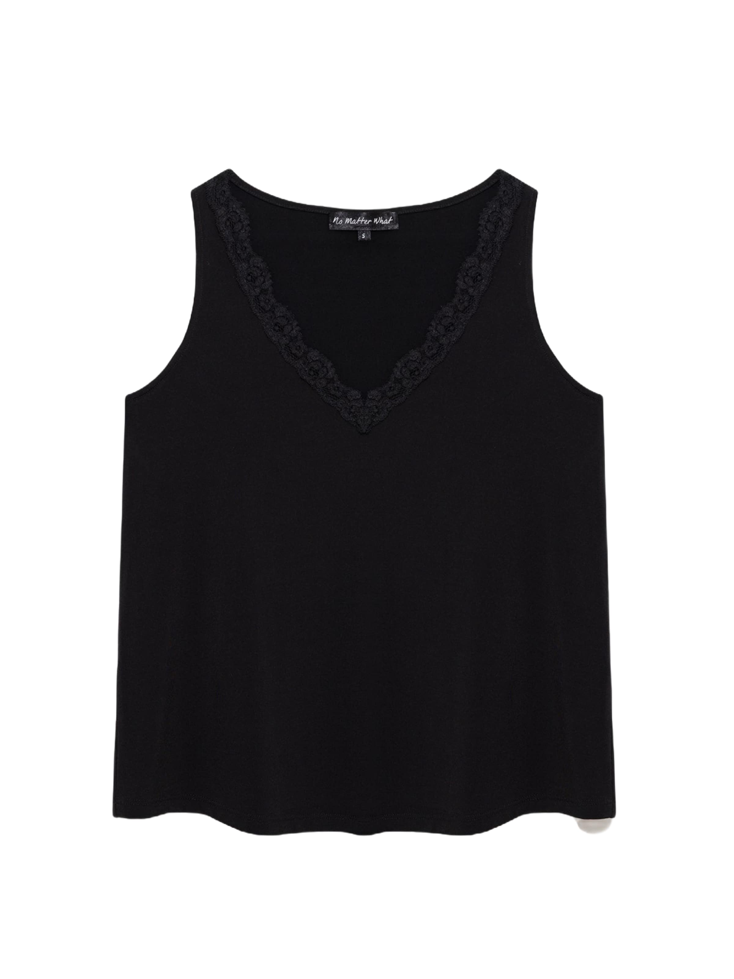 No Matter What Blusentop in Schwarz: Vorderseite
