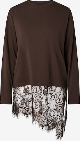 PIECES Shirt 'PCMave' in Braun: Vorderseite