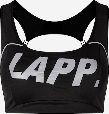 Lapp the Brand Bralette Sports Bra in Black: front