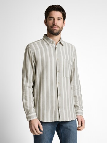 Coupe regular Chemise TOM TAILOR en gris : devant