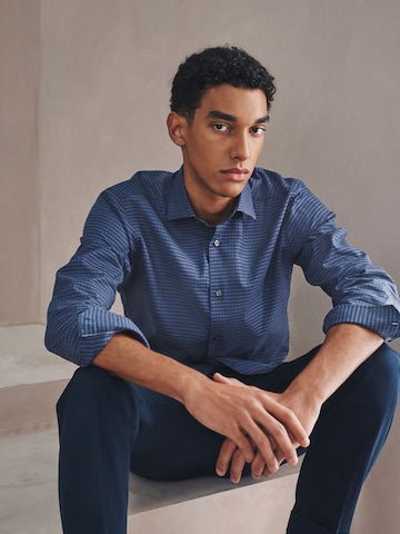 Next Slim fit Button Up Shirt in Blue