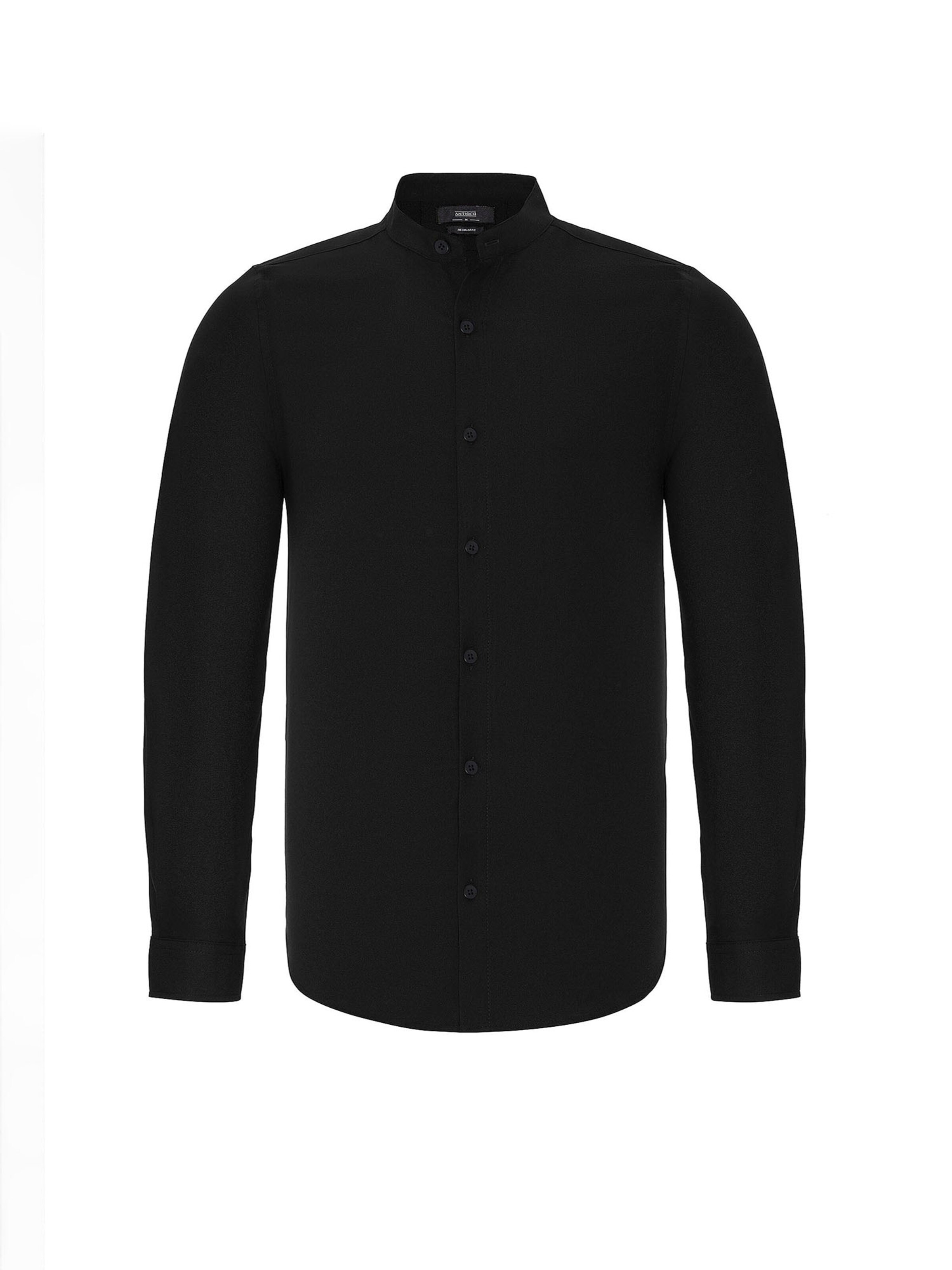 Antioch Слим Рубашка в Черный: спереди