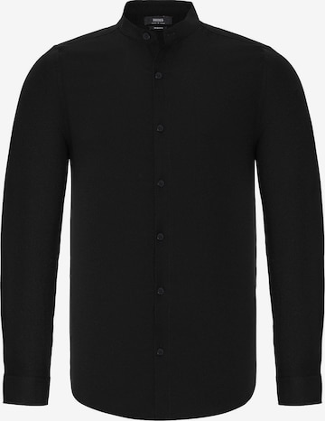 Antioch Slim fit Button Up Shirt in Black: front