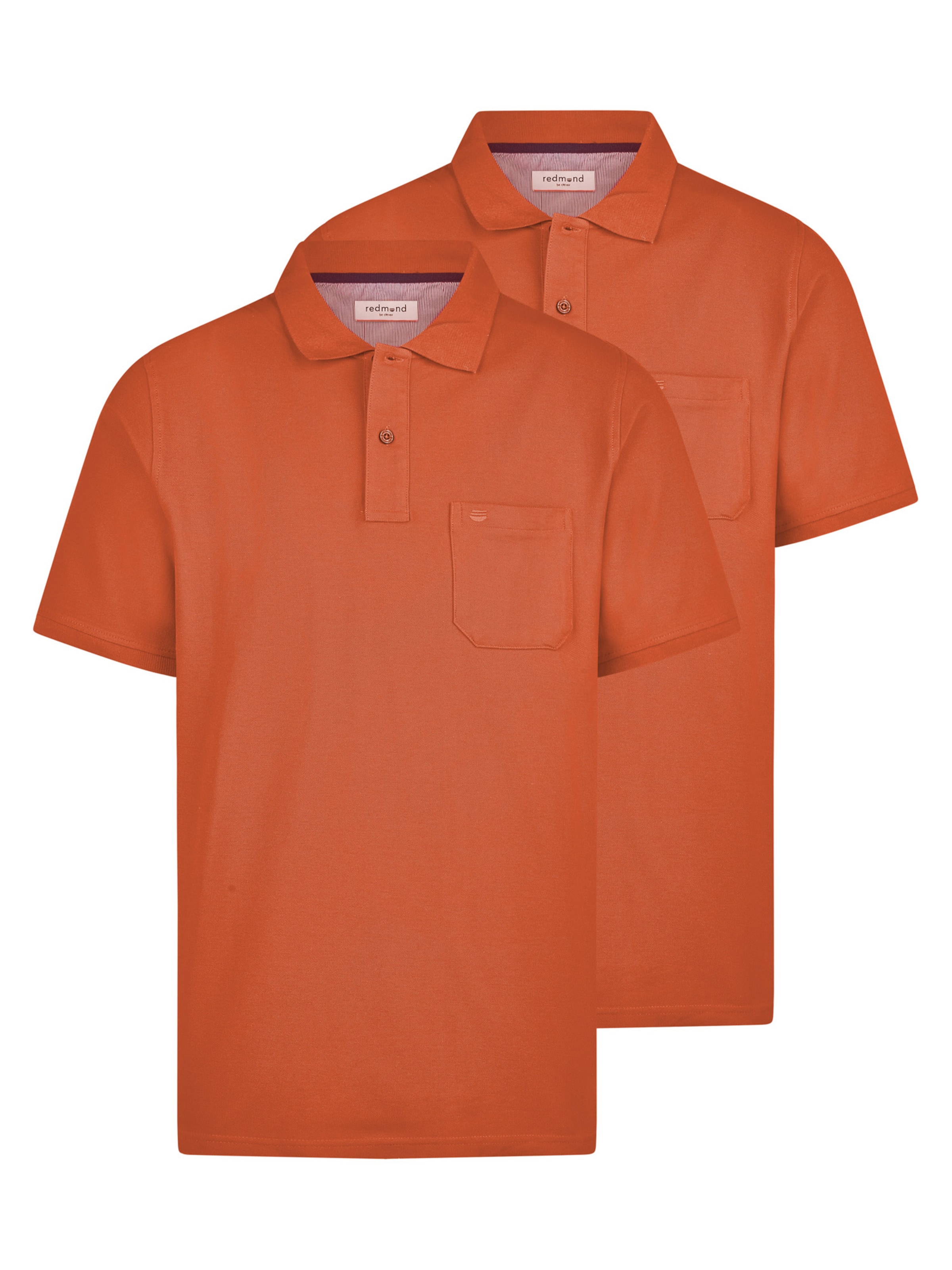 redmond Shirt 'Basic'‌‌ in Orange: Vorderseite