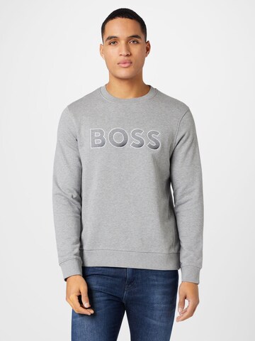 BOSS Green Sweatshirt 'Salbo' in Grey: front