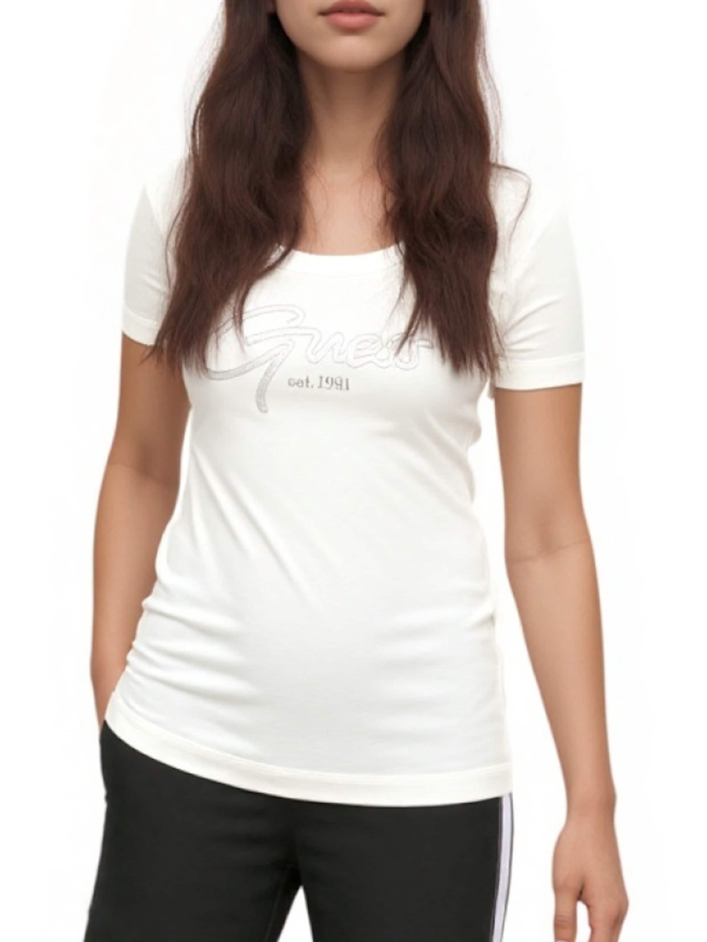 T-shirt 'Guess Script' GUESS en blanc