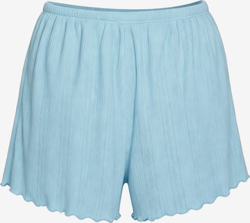 Pigiama corto 'Soft Touch Jacquard Shorts' di cfab in blu: frontale