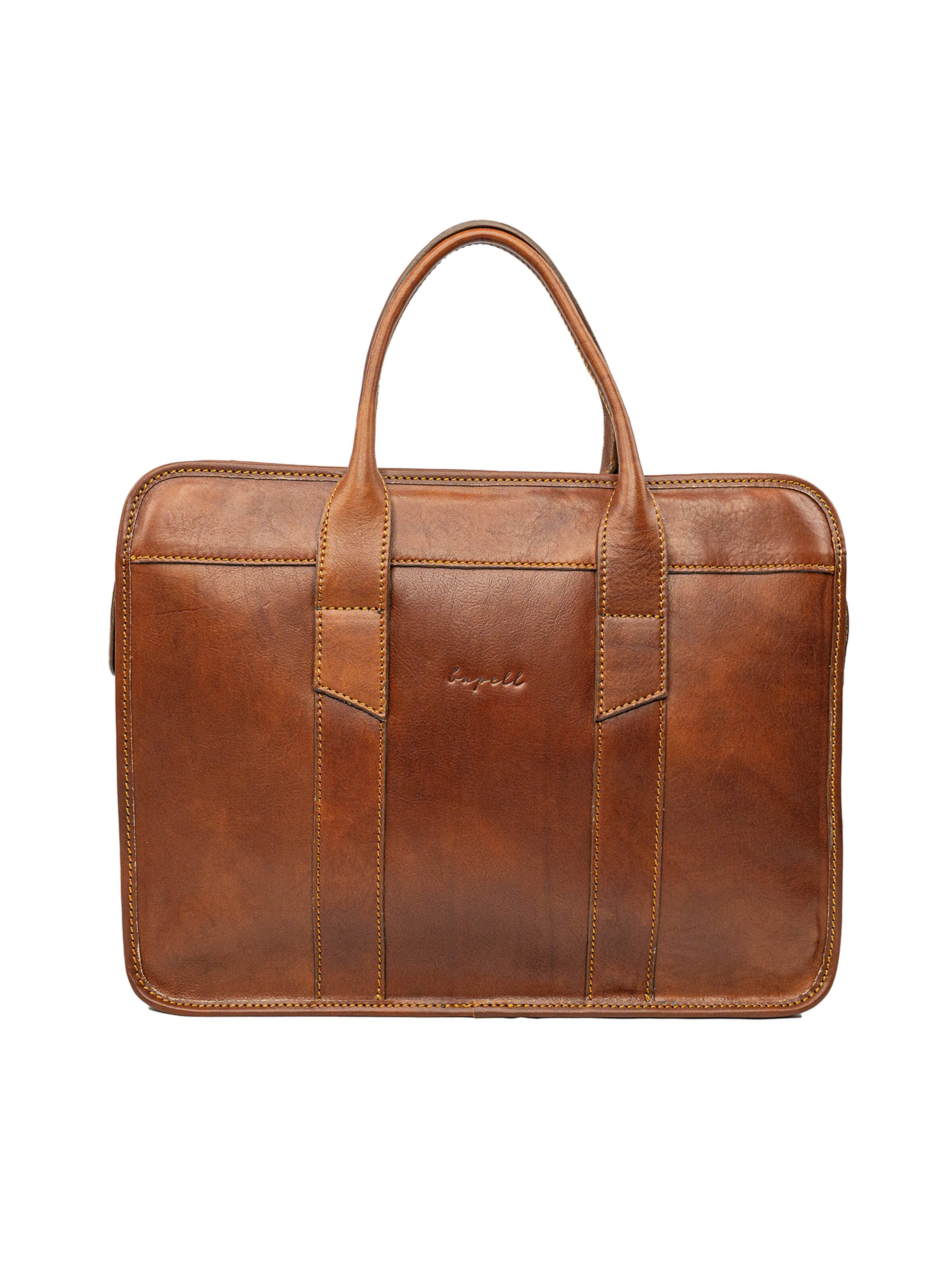 bupell Laptop Bag 'Alessio' in Brown: front
