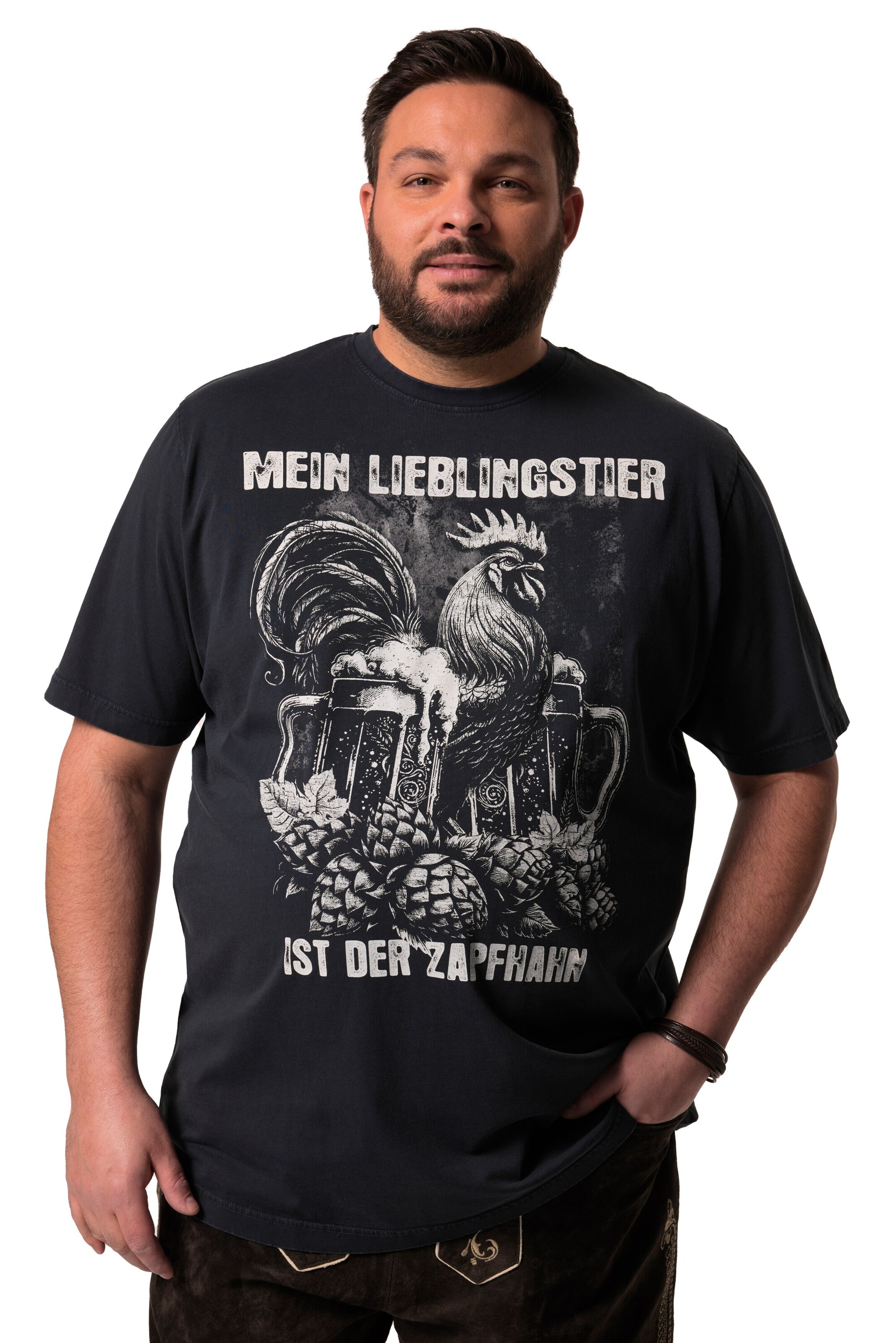 Men Plus T-Shirt in Blau: Vorderseite