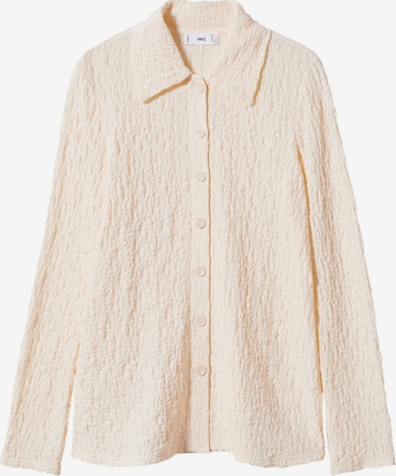 MANGO Blouse 'Crunchy' in Beige: voorkant