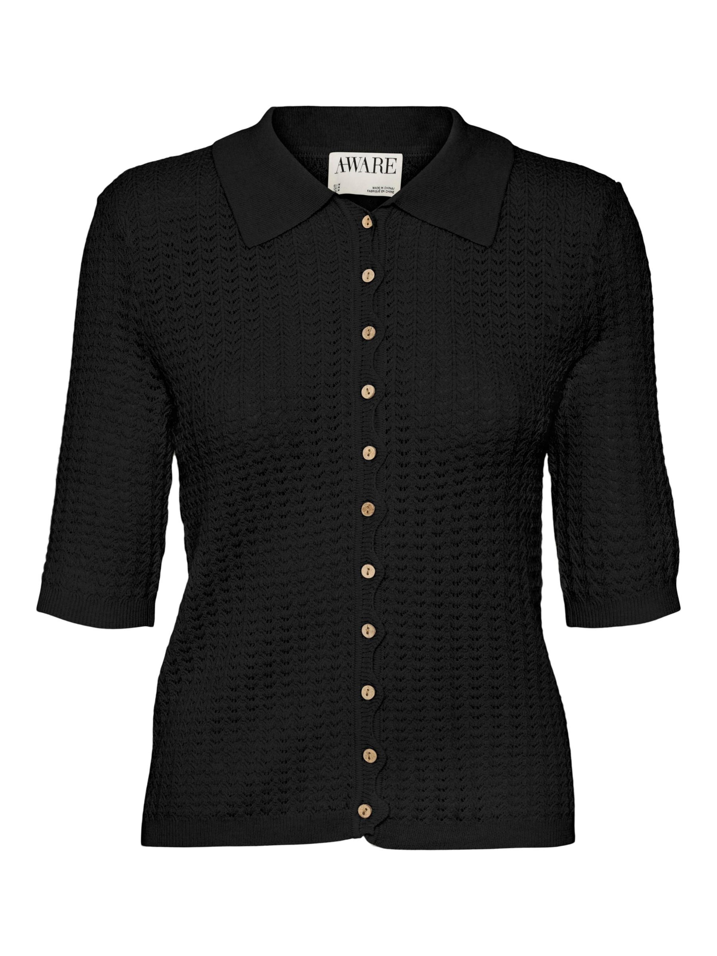 Cardigan 'VMPanama' Aware en noir : devant