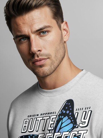 Neverless Sweatshirt 'Butterfly' in Grey