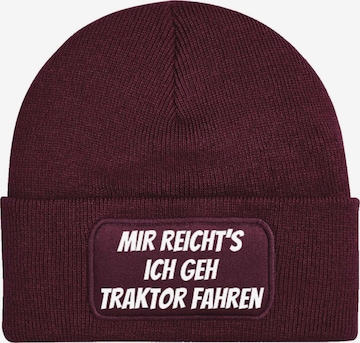 Youth Designz Mütze 'Mir reichts – Traktor fahren' in Rot: Vorderseite