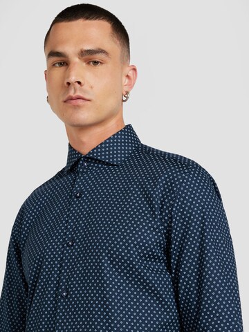 BOSS Slim Fit Hemd 'HANK' in Blau