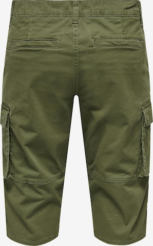 Only & Sons Regular Cargo Pants 'Cam Stage' in Green