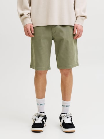 JACK & JONES - regular Pantalón chino en verde: frente