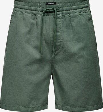 Pantaloni 'Tel' di Only & Sons in verde: frontale