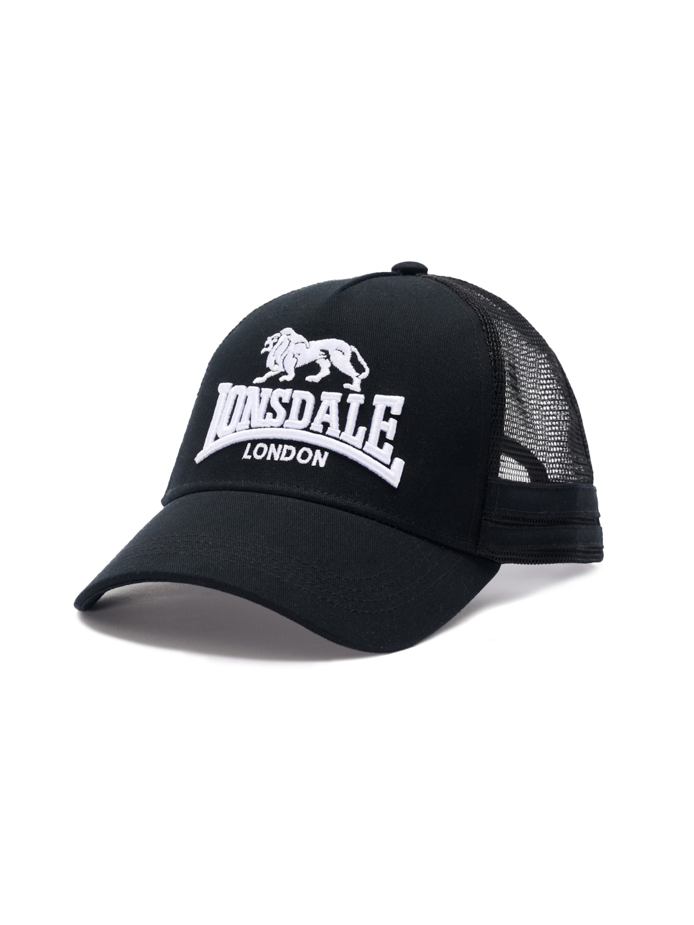 LONSDALE - Boné 'Hollinhurst' em preto: frente