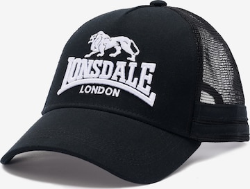 LONSDALE Lippalakki 'Hollinhurst' värissä musta: etupuoli
